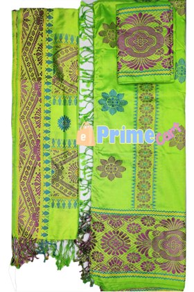 Pat Dokhona with fasra and blouse material